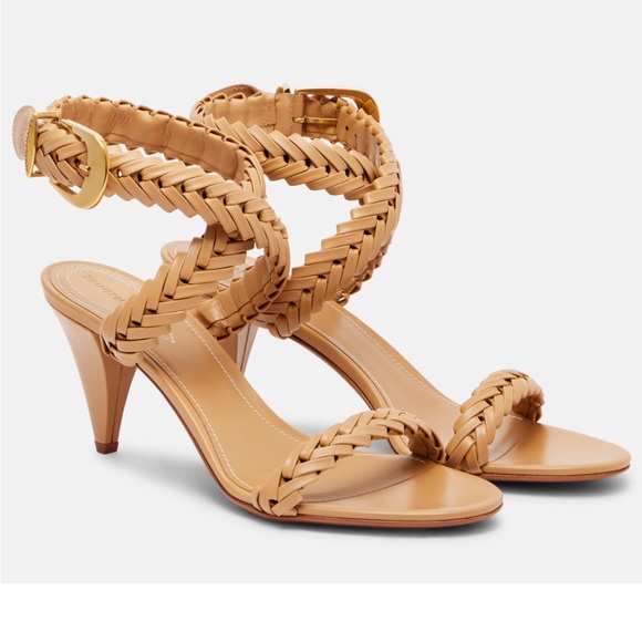 NWT Zimmermann Helix Sandal Braided Ankle Strap Tan Leather NIB New in Box